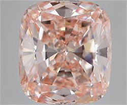 Picture of Lab Grown Diamond 5.03 Carats, CUSHION MODIFIED with  Cut, Fancy Intense Pink Color, VVS2 Clarity and Certified by IGI