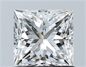 Natural Diamond 1.03 Carats, Princess with  Cut, E Color, SI2 Clarity and Certified by GIA