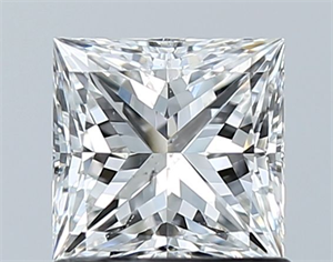 Picture of Natural Diamond 1.03 Carats, Princess with  Cut, E Color, SI2 Clarity and Certified by GIA