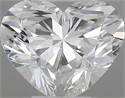 Natural Diamond 0.43 Carats, Heart with  Cut, F Color, VS1 Clarity and Certified by IGI