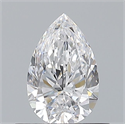Natural Diamond 0.50 Carats, Pear with  Cut, D Color, VVS2 Clarity and Certified by GIA