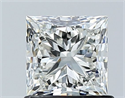 Natural Diamond 1.01 Carats, Princess with  Cut, I Color, VVS2 Clarity and Certified by GIA