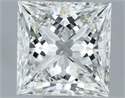 Natural Diamond 1.01 Carats, Princess with  Cut, H Color, VVS1 Clarity and Certified by GIA