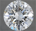 Natural Diamond 3.01 Carats, Round with Excellent Cut, H Color, SI1 Clarity and Certified by IGI