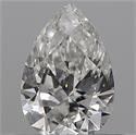 Natural Diamond 0.13 Carats, Pear with  Cut, D Color, I1 Clarity and Certified by IGI