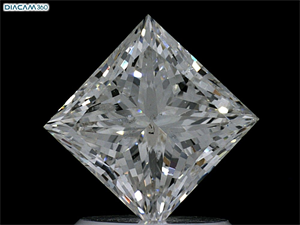 Picture of Natural Diamond 1.50 Carats, Princess with  Cut, F Color, SI2 Clarity and Certified by GIA