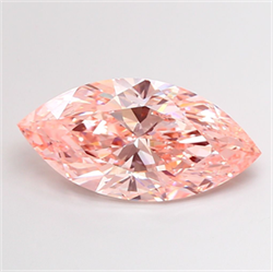 Picture of Lab Grown Diamond 10.02 Carats, Marquise with  Cut, Fancy Vivid Pink Color, VS1 Clarity and Certified by IGI