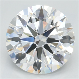 Picture of Lab Grown Diamond 3.00 Carats, Round with Ideal Cut, D Color, IF Clarity and Certified by IGI