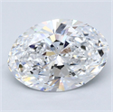 Natural Diamond 3.52 Carats, Oval with  Cut, D Color, VS1 Clarity and Certified by GIA