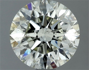 Picture of Natural Diamond 1.20 Carats, Round with Excellent Cut, K Color, SI2 Clarity and Certified by IGI