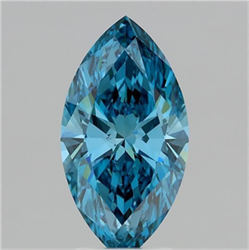 Picture of Lab Grown Diamond 3.04 Carats, Marquise with  Cut, Fancy Vivid Blue Color, VS2 Clarity and Certified by IGI