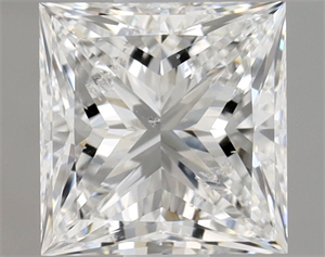 Picture of Natural Diamond 0.90 Carats, Princess with  Cut, E Color, SI2 Clarity and Certified by GIA