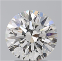 Natural Diamond 2.51 Carats, Round with Excellent Cut, J Color, VS2 Clarity and Certified by GIA