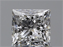 Natural Diamond 0.70 Carats, Princess with  Cut, E Color, VS2 Clarity and Certified by GIA