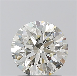Picture of Natural Diamond 1.01 Carats, Round with Excellent Cut, K Color, VS2 Clarity and Certified by GIA
