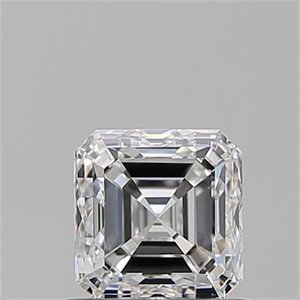 Foto Diamante Natural 0.90 quilates, Asscher , Color F, claridad VS1 y certificado GIA de