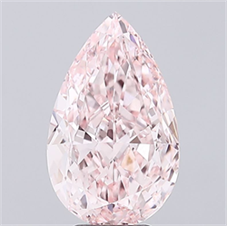 Picture of Lab Grown Diamond 6.06 Carats, Pear with  Cut, Fancy Vivid Pink Color, VS1 Clarity and Certified by IGI