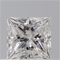 Natural Diamond 0.41 Carats, Princess with  Cut, D Color, SI1 Clarity and Certified by GIA