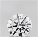 Lab Grown Diamond 1.03 Carats, Round with Ideal Cut, D Color, VVS2 Clarity and Certified by IGI