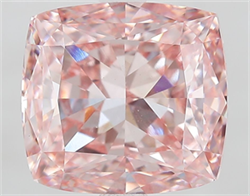 Picture of Lab Grown Diamond 4.08 Carats, CUSHION MODIFIED with  Cut, Fancy Vivid Pink Color, VS1 Clarity and Certified by IGI
