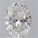 Natural Diamond 1.00 Carats, Oval with  Cut, F Color, SI1 Clarity and Certified by GIA
