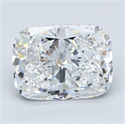 Natural Diamond 3.51 Carats, Cushion with  Cut, F Color, VVS2 Clarity and Certified by GIA