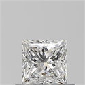 Natural Diamond 0.54 Carats, Princess with  Cut, F Color, VS1 Clarity and Certified by GIA