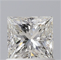 Natural Diamond 0.80 Carats, Princess with  Cut, H Color, VVS2 Clarity and Certified by GIA