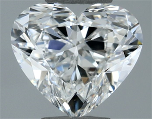 Picture of Natural Diamond 0.51 Carats, Heart with  Cut, F Color, VS2 Clarity and Certified by GIA