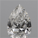 Natural Diamond 0.11 Carats, Pear with  Cut, E Color, SI1 Clarity and Certified by IGI