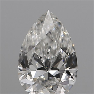 Picture of Natural Diamond 0.11 Carats, Pear with  Cut, E Color, SI1 Clarity and Certified by IGI