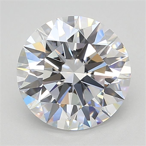 Picture of Lab Grown Diamond 2.34 Carats, Round with Excellent Cut, D Color, VVS1 Clarity and Certified by GIA