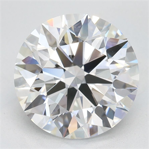 Picture of Lab Grown Diamond 2.69 Carats, Round with Ideal Cut, D Color, VVS1 Clarity and Certified by IGI