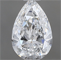 Natural Diamond 0.40 Carats, Pear with  Cut, E Color, VVS2 Clarity and Certified by GIA