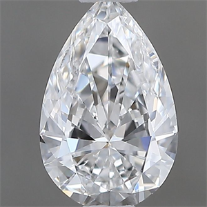 Picture of Natural Diamond 0.40 Carats, Pear with  Cut, E Color, VVS2 Clarity and Certified by GIA