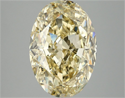Picture of Lab Grown Diamond 5.06 Carats, Oval with  Cut, Fancy Vivid Yellow Color, VS1 Clarity and Certified by IGI