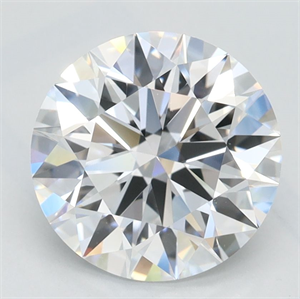 Picture of Lab Grown Diamond 2.12 Carats, Round with Ideal Cut, D Color, IF Clarity and Certified by IGI