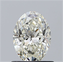 Natural Diamond 0.82 Carats, Oval with  Cut, J Color, VS1 Clarity and Certified by GIA