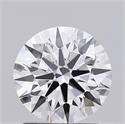 Lab Grown Diamond 1.57 Carats, Round with Ideal Cut, D Color, VS1 Clarity and Certified by IGI