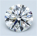 Natural Diamond 1.80 Carats, Round with Excellent Cut, D Color, SI1 Clarity and Certified by GIA