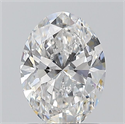 Natural Diamond 1.01 Carats, Oval with  Cut, D Color, SI2 Clarity and Certified by GIA