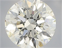 Natural Diamond 0.80 Carats, Round with Excellent Cut, J Color, VVS2 Clarity and Certified by IGI