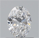 Natural Diamond 0.60 Carats, Oval with  Cut, D Color, VS2 Clarity and Certified by GIA