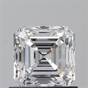 Picture of Natural Diamond 0.93 Carats, Asscher with  Cut, G Color, VVS1 Clarity and Certified by GIA