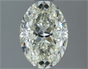 Natural Diamond 1.51 Carats, Oval with  Cut, J Color, SI2 Clarity and Certified by IGI