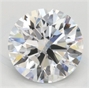 Lab Grown Diamond 3.44 Carats, Round with Excellent Cut, D Color, VVS1 Clarity and Certified by GIA