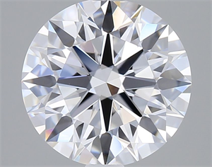 Picture of Lab Grown Diamond 2.52 Carats, Round with Excellent Cut, D Color, VVS2 Clarity and Certified by GIA