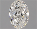 Natural Diamond 0.70 Carats, Oval with  Cut, F Color, SI2 Clarity and Certified by GIA