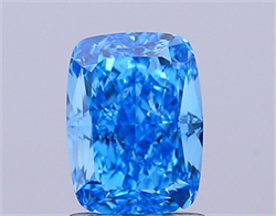 Picture of Lab Grown Diamond 1.90 Carats, CUSHION MODIFIED with  Cut, Fancy Vivid Blue Color, VVS2 Clarity and Certified by IGI