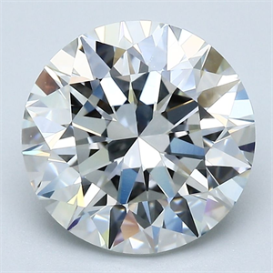 Picture of Natural Diamond 4.02 Carats, Round with Excellent Cut, H Color, VS2 Clarity and Certified by GIA